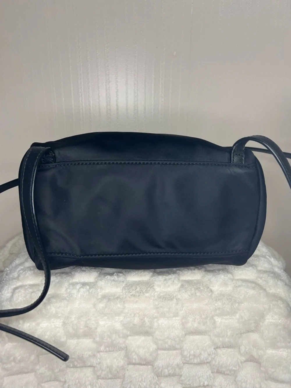 Kate Spade Blake Ave black nylon mini backpack with gold hardware